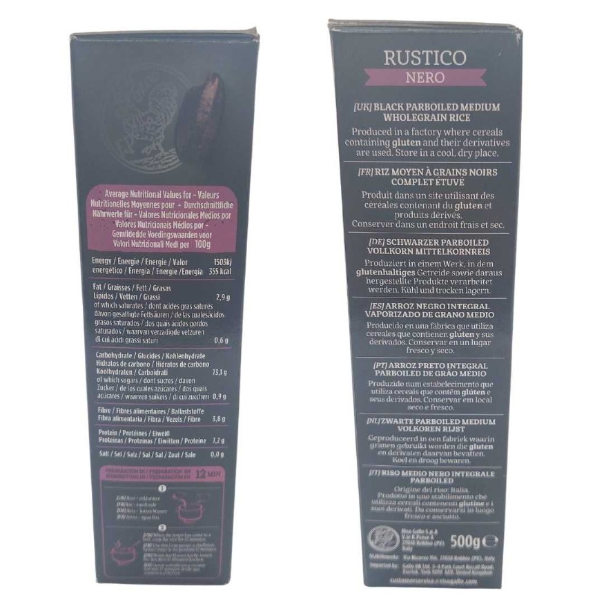 ARROZ RUSTICO NERO INTEGRAL PARA RISOTTO