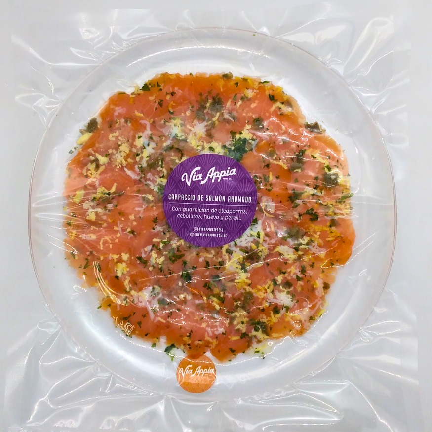 CARPACCIO DE SALMÓN AHUMADO NORUEGO EN BANDEJA