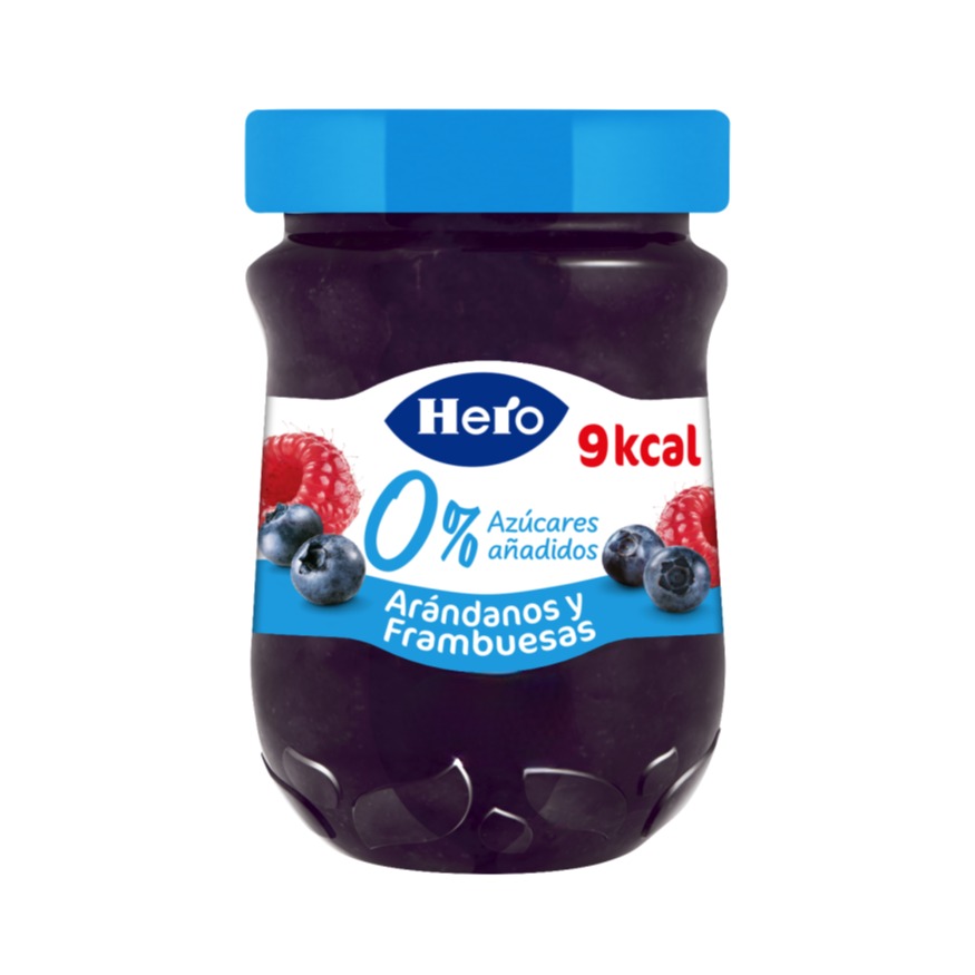 MERMELADA HERO 0% DE ARÁNDANOS Y FRAMBUESAS