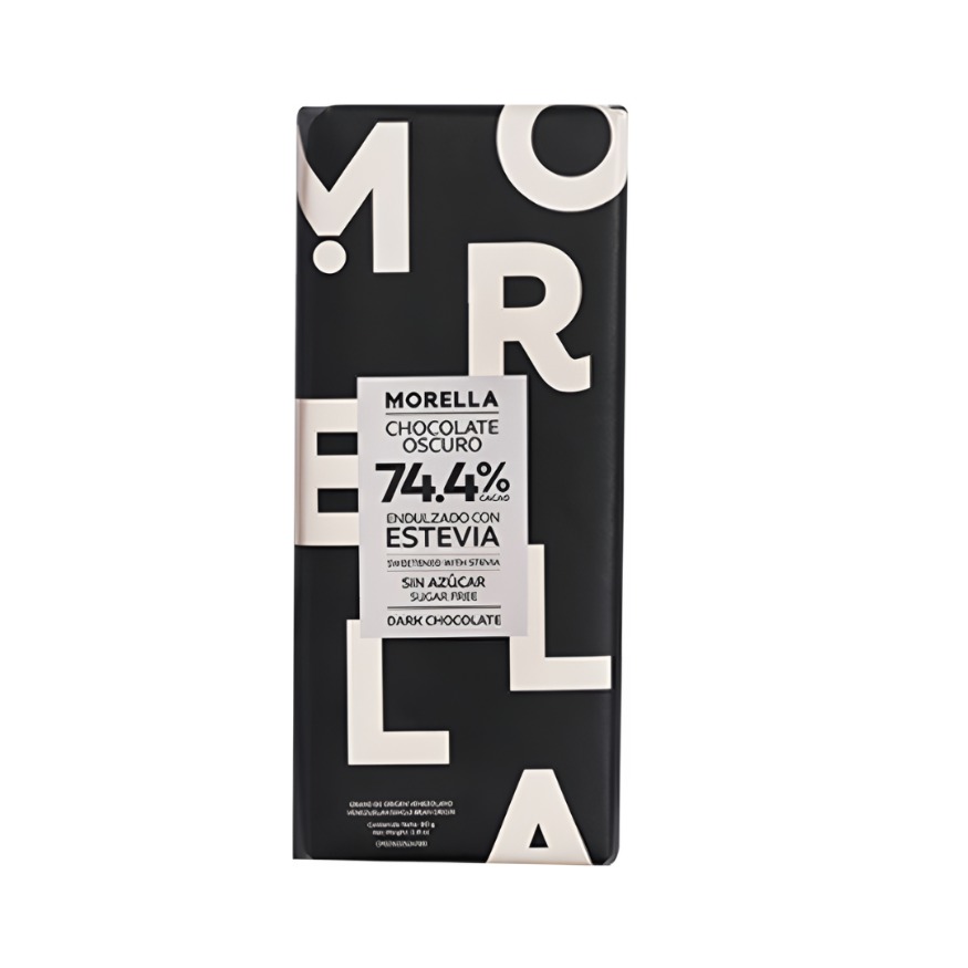 BARRA DE CHOCOLATE OSCURO CON STEVIA MORELLA FIT