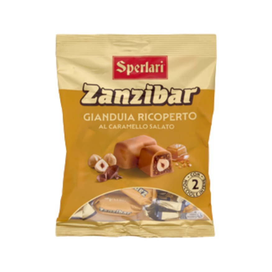 ZANZIBAR GIANDUIA RICOPERTO AL CARAMELLO SALATO SPERLARI