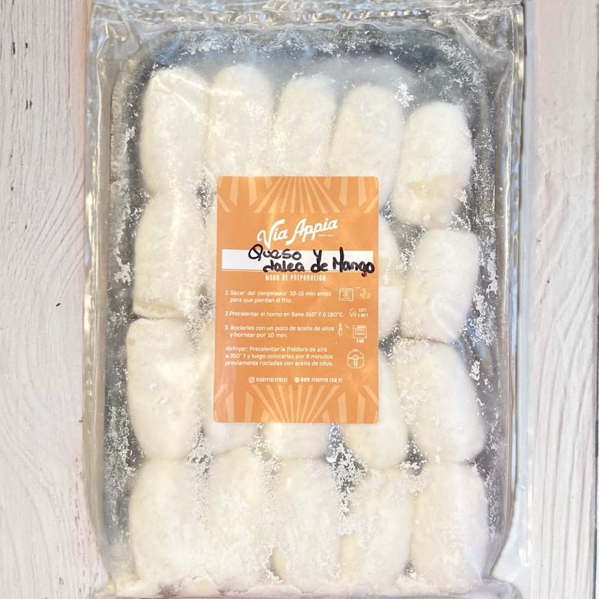 TEQUEÑOS DE QUESO CON JALEA DE MANGO (20 unidades)