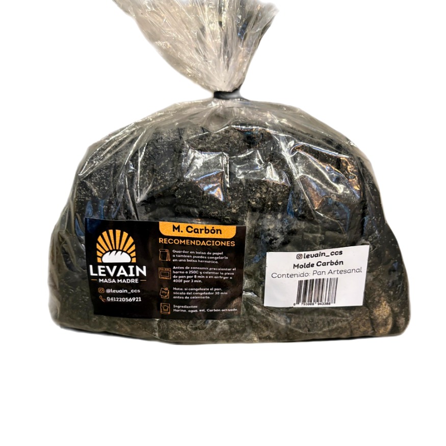 PAN DE MASA MADRE LEVAIN CON CARBóN ACTIVADO